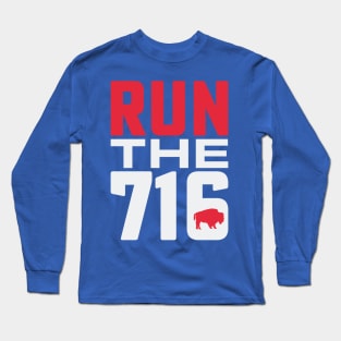 Buffalo Runner Run the 716 Buffalo NY Long Sleeve T-Shirt